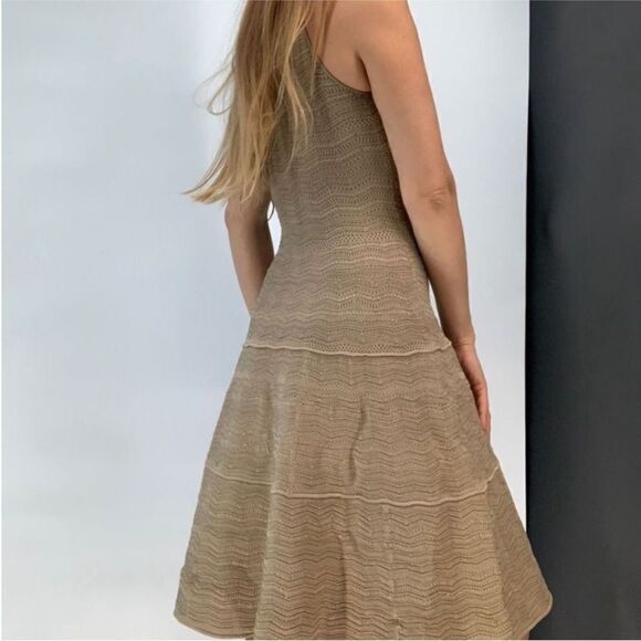 Ralph Lauren black label Elegant Tan Dress with Cardigan, L - Picture 4 of 14